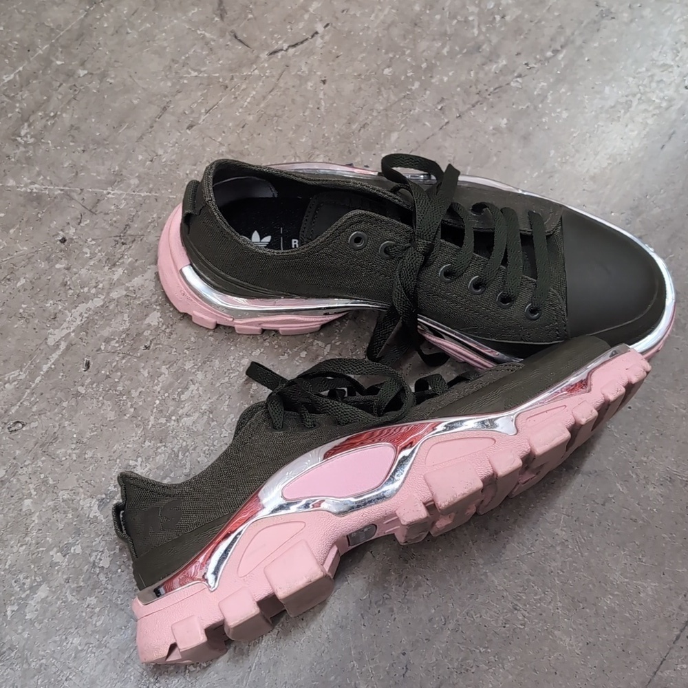 Raf Simons Adidas Runner Green Pink Chrome Sneakers US Men's 6 - Picture 2 of 10
